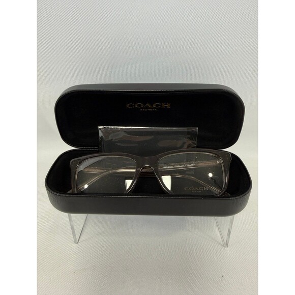 Coach Eyeglasses HC6136U 5447 51mm Transparent Sparkly Dirty Lilac NEW With Case